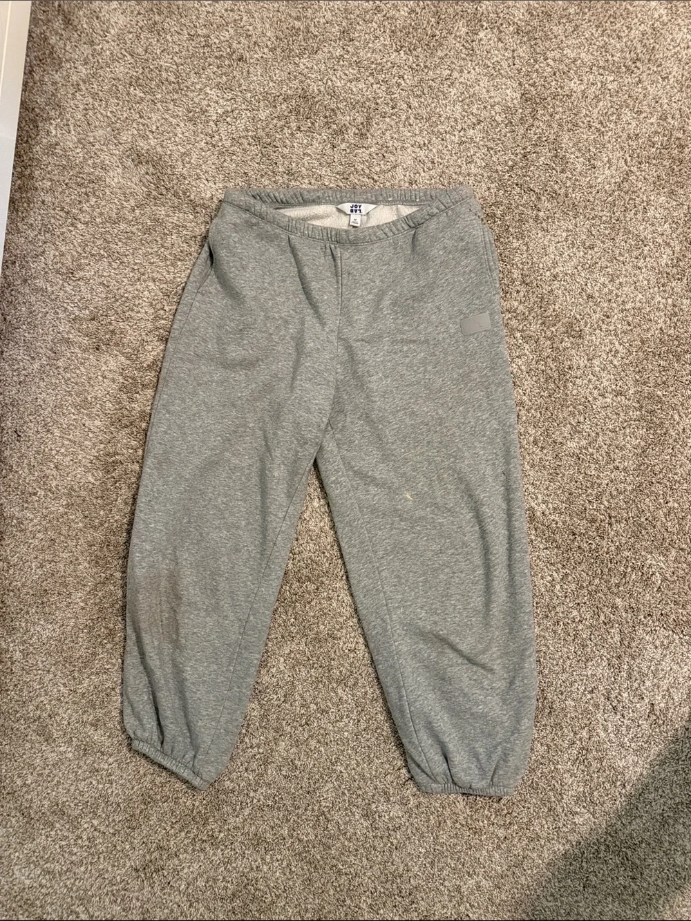 JoyLab Gray Elastic-Waist Jogger Pants